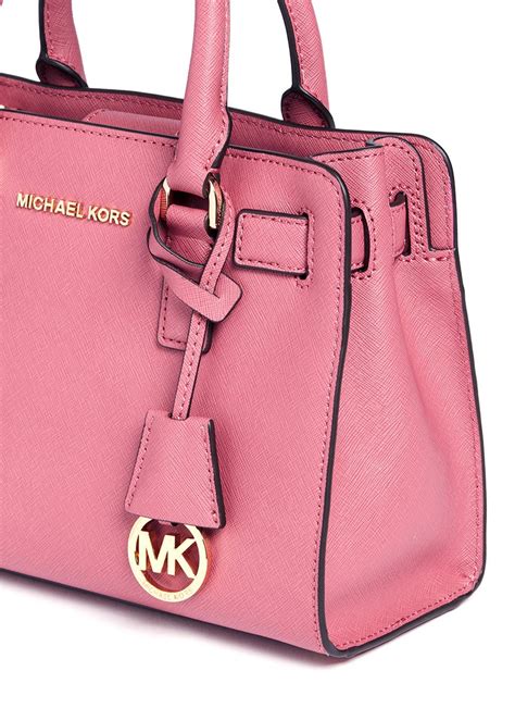 michael kors saffiano satchel bags pink and light|Michael Kors saffiano tote bag.